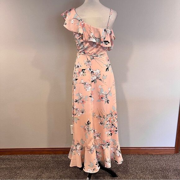 Floral Pink Ruffle Maxi Dress - Picture 7 of 15
